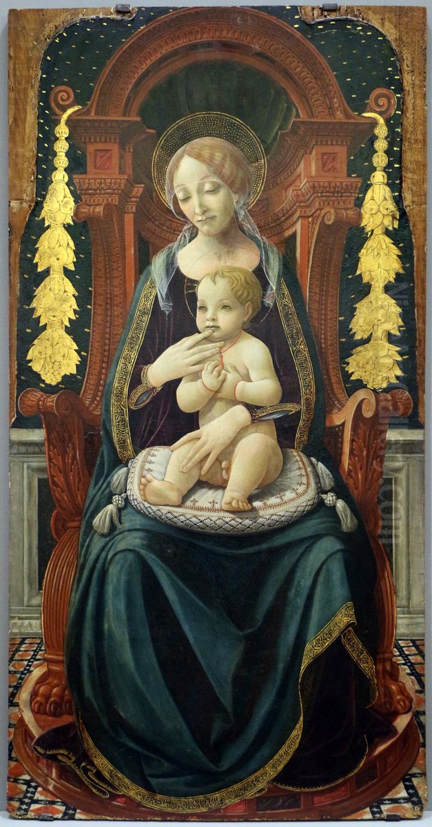 Thronende Madonna mit Kind Oil Painting by Baldassarre di Biagio