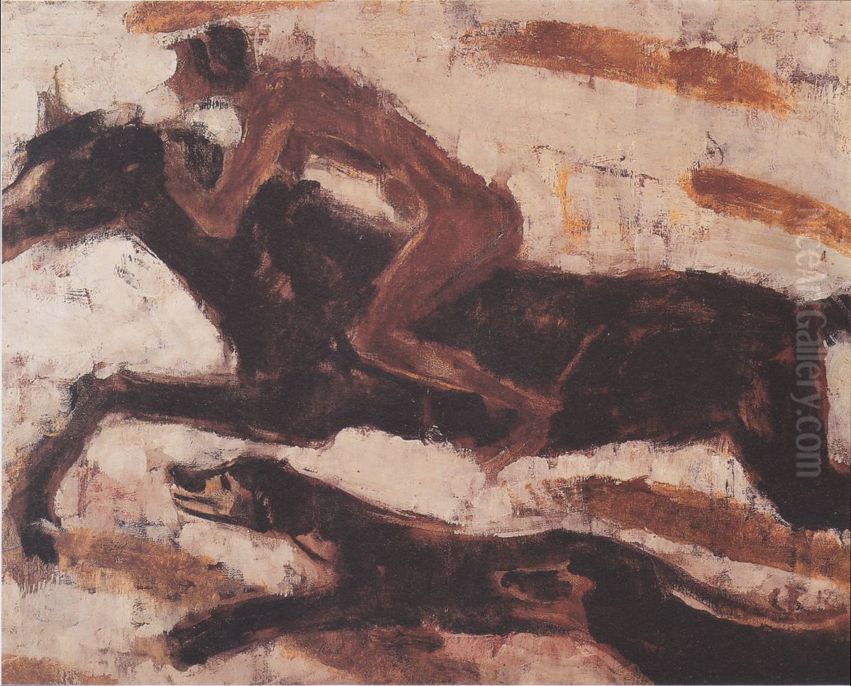 Amazon Oil Painting by Christian Rohlfs