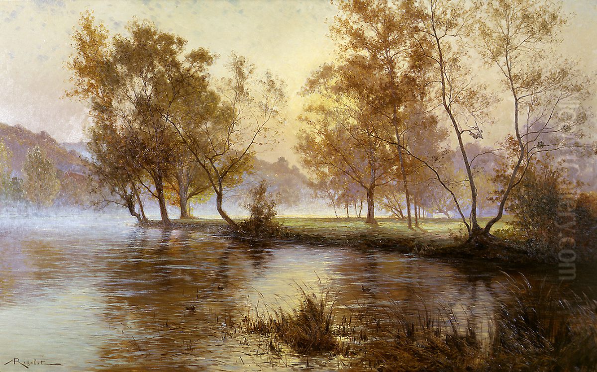 Soleil levant dans la Brume Oil Painting by Albert Rigolot