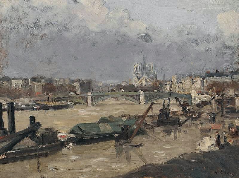 Le Chevet de Notre-Dame Oil Painting by Albert Lebourg