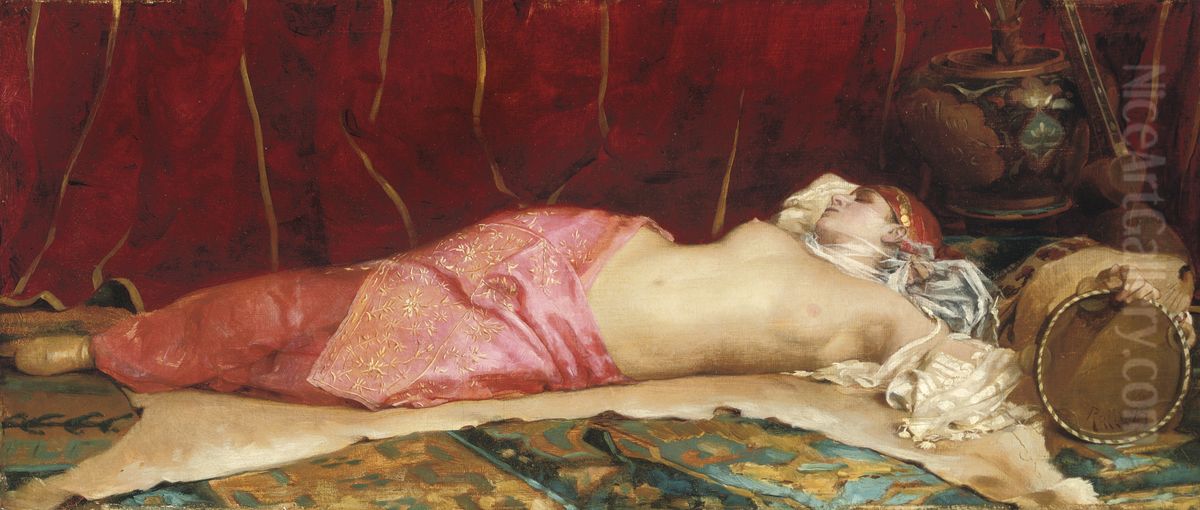 The Sleeping Concubine; Oil Painting by Theodore Ralli