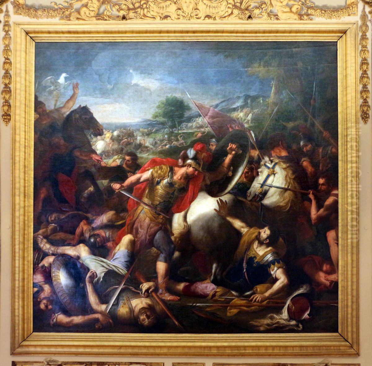 Battaglia tra Enea e Mezenzio Oil Painting by Gregorio Lazzarini