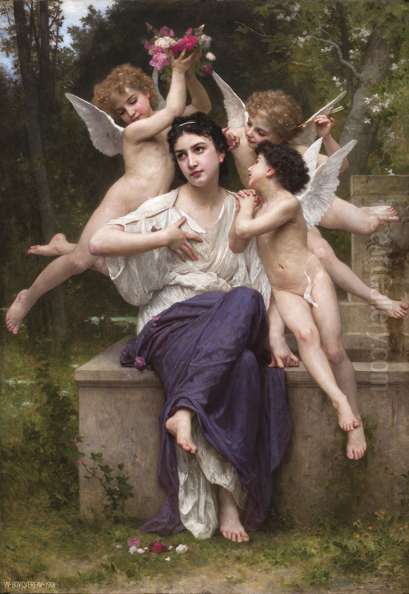 Dream of Spring Oil Painting by William-Adolphe Bouguereau