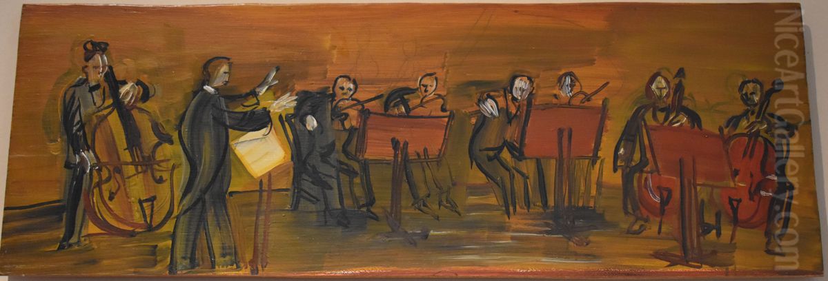 L'orchestre Oil Painting by Raoul Dufy