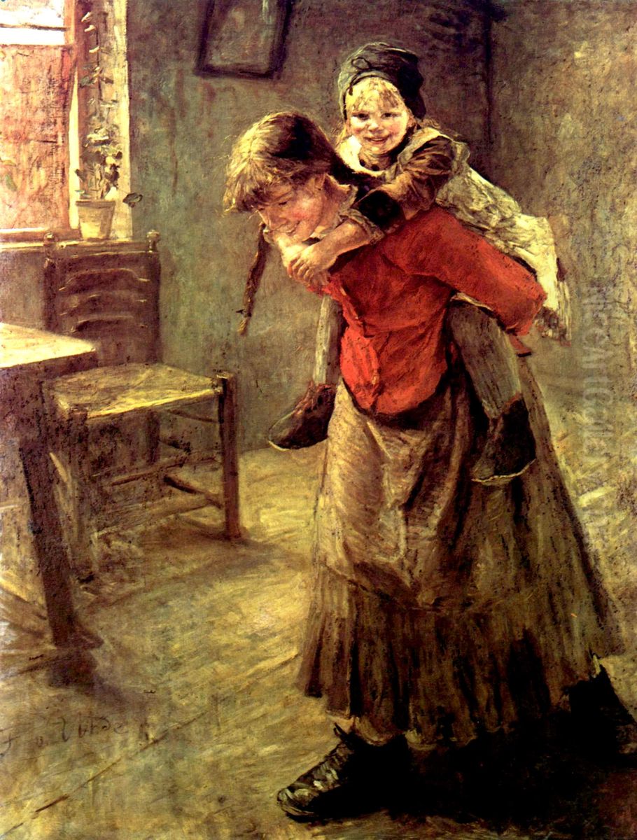 Die grosse Schwester Oil Painting by Fritz von Uhde