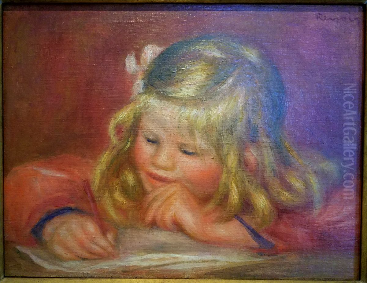 Coco Oil Painting by Pierre Auguste Renoir
