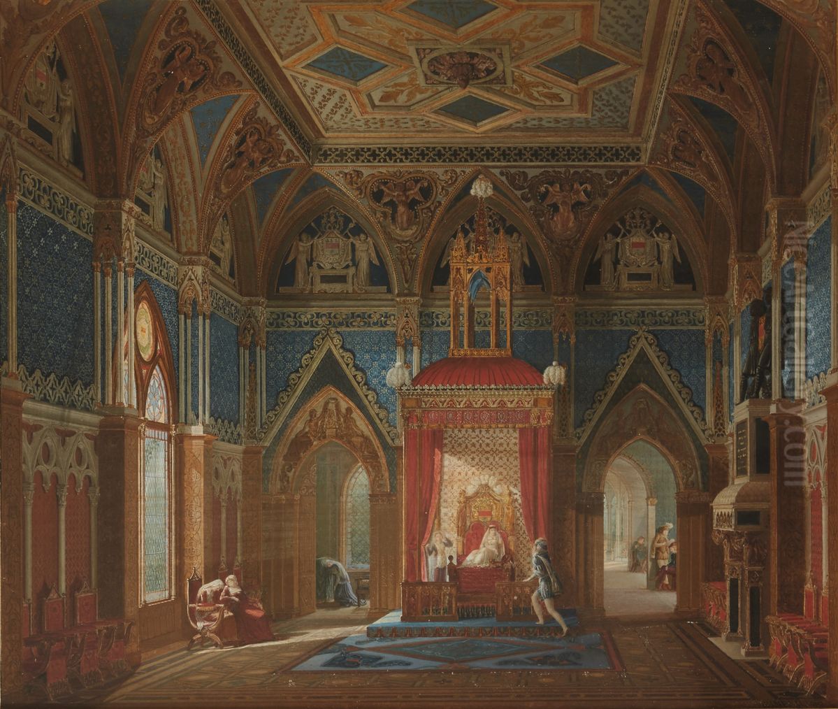 Sleeping Beauty Oil Painting by Jean-Claude Rumeau