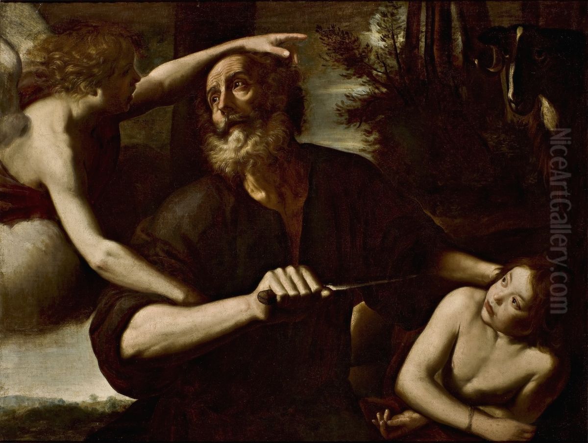 Sacrifice of Isaac Oil Painting by Giuseppe Vermiglio