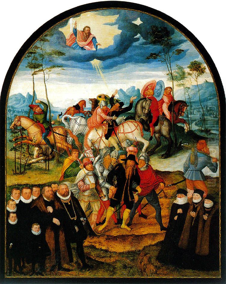 The Conversion of Saul Oil Painting by Lucas Cranach the Youngerand workshop