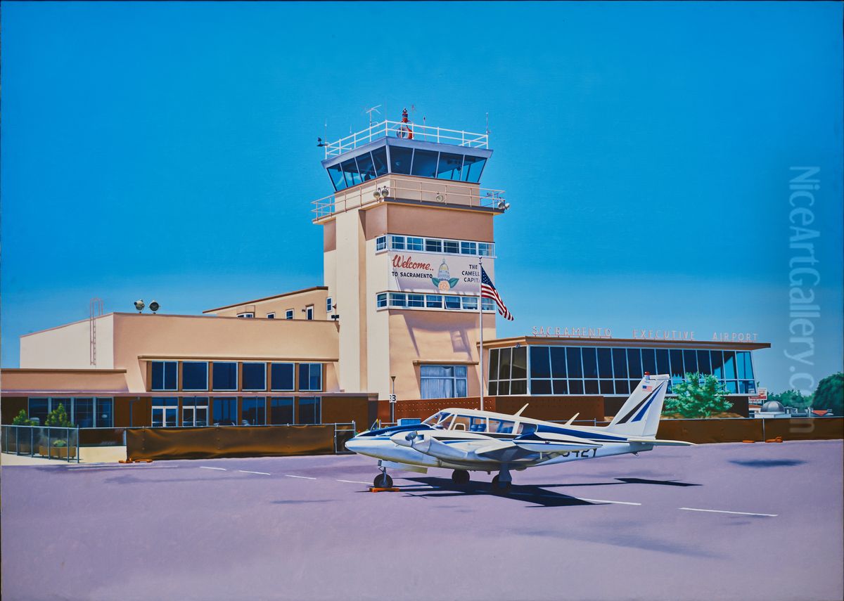 Sacramento Airport.  1970. Oil Painting by Ralph Goings