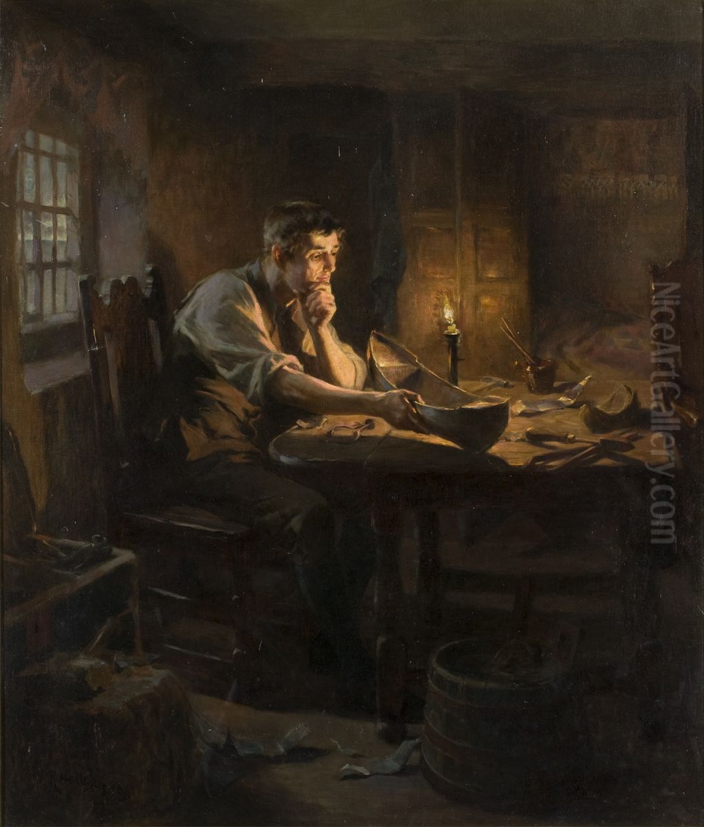 The Invention of the Lifeboat Oil Painting by Ralph Hedley