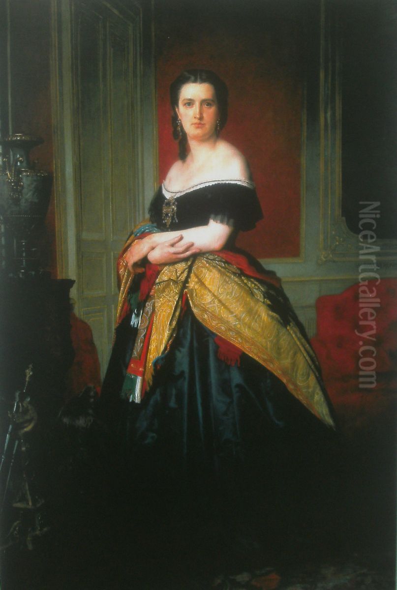 Portrait de Marie-Therese Bartholoni Oil Painting by William-Adolphe Bouguereau