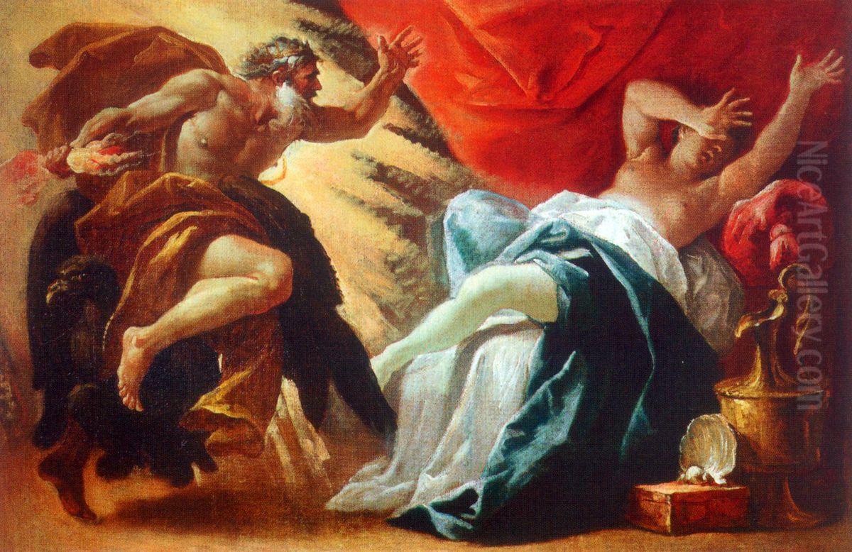 Jupiter and Semele Oil Painting by Odoardo Perini
