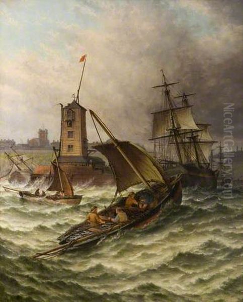 Old South Pier, Sunderland. Oil Painting by Mark Thompson