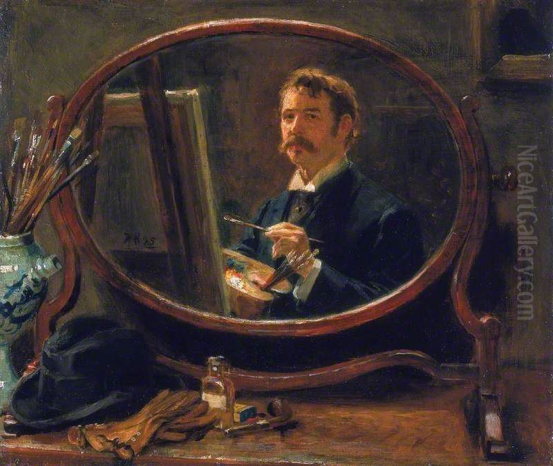Self portrait Oil Painting by Ralph Hedley