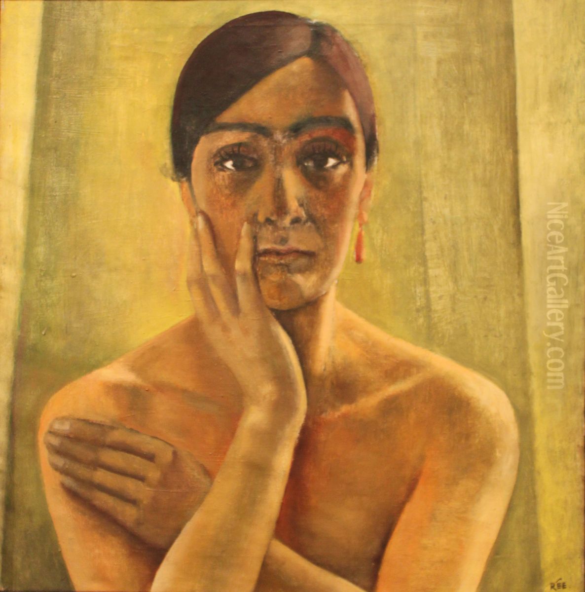 Self-portrait Oil Painting by Anita Ree