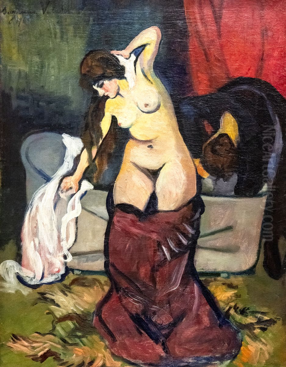 Jeune fille au bain Oil Painting by Suzanne Valadon