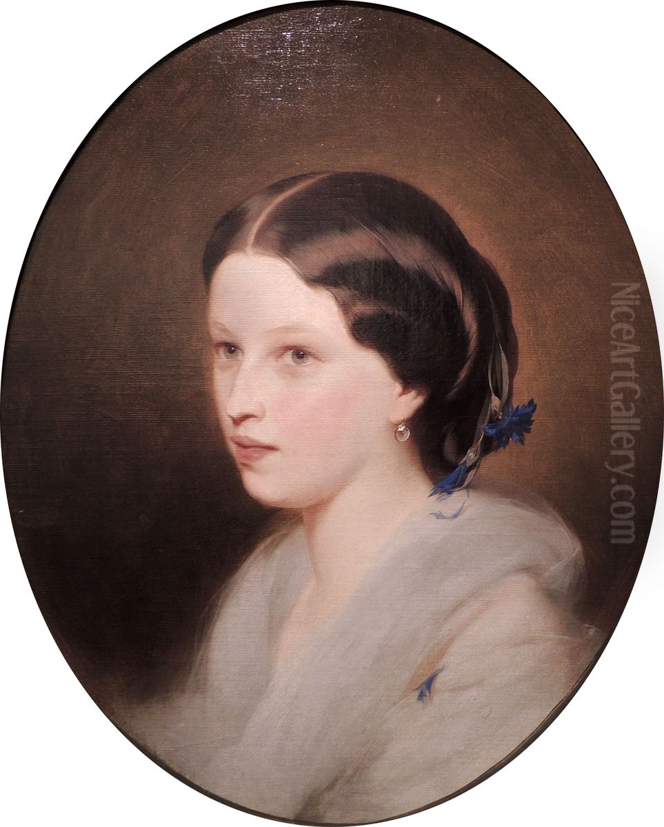 Portrait of Maria Pushkina Oil Painting by Ivan Makarov