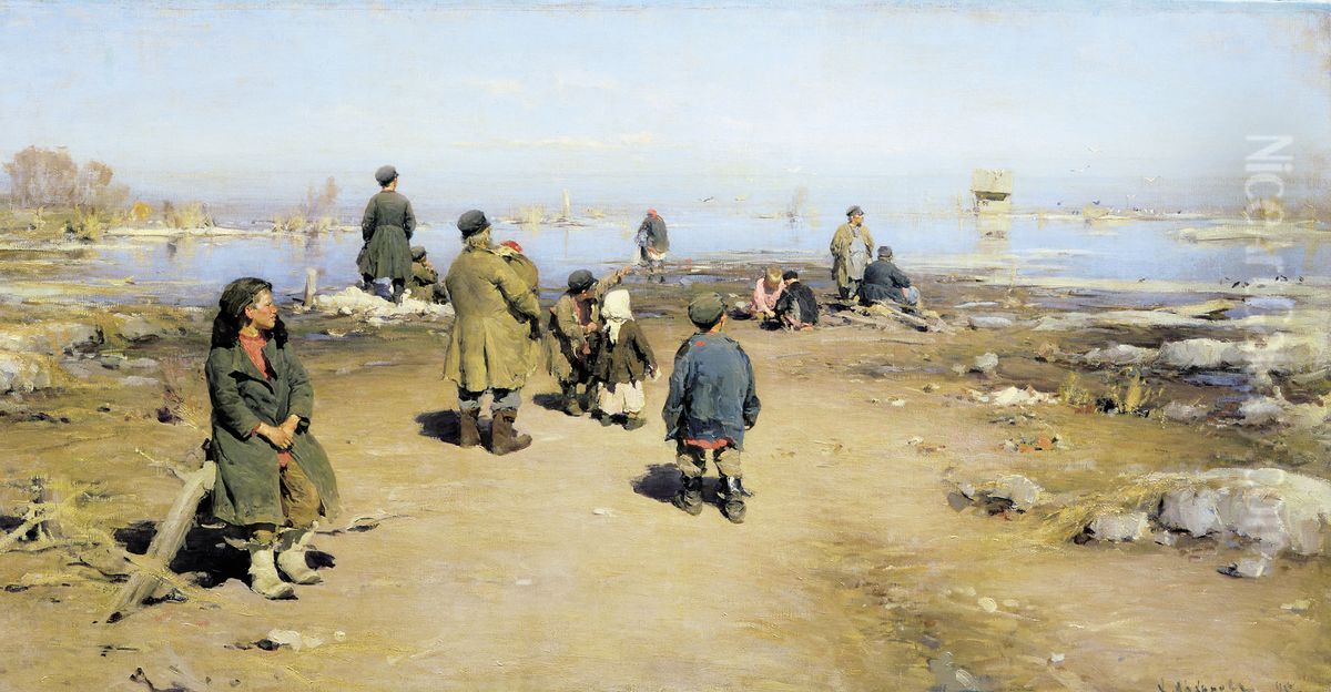 Waiting for the Boat Oil Painting by Abram Arkhipov