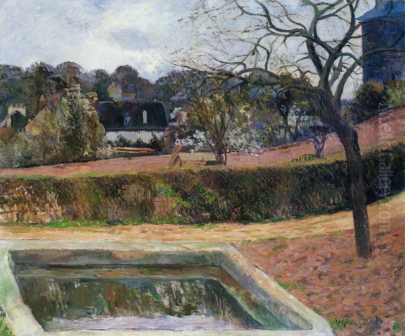 Pond Oil Painting by Paul Gauguin