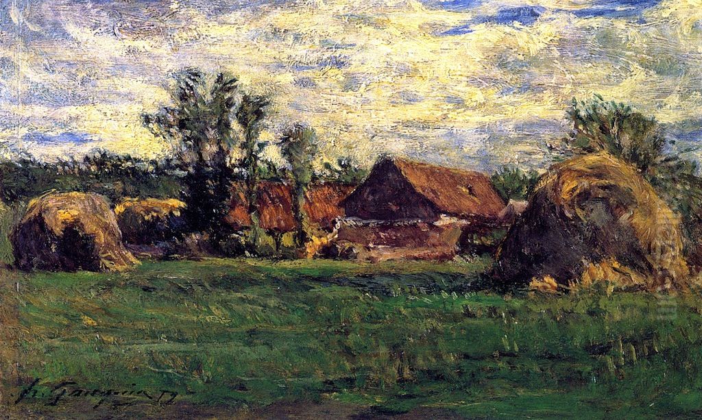 Les Meules, ou Environs de Pontoise Oil Painting by Paul Gauguin