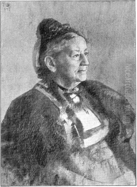 Maren Sars Oil Painting by Erik Werenskiold