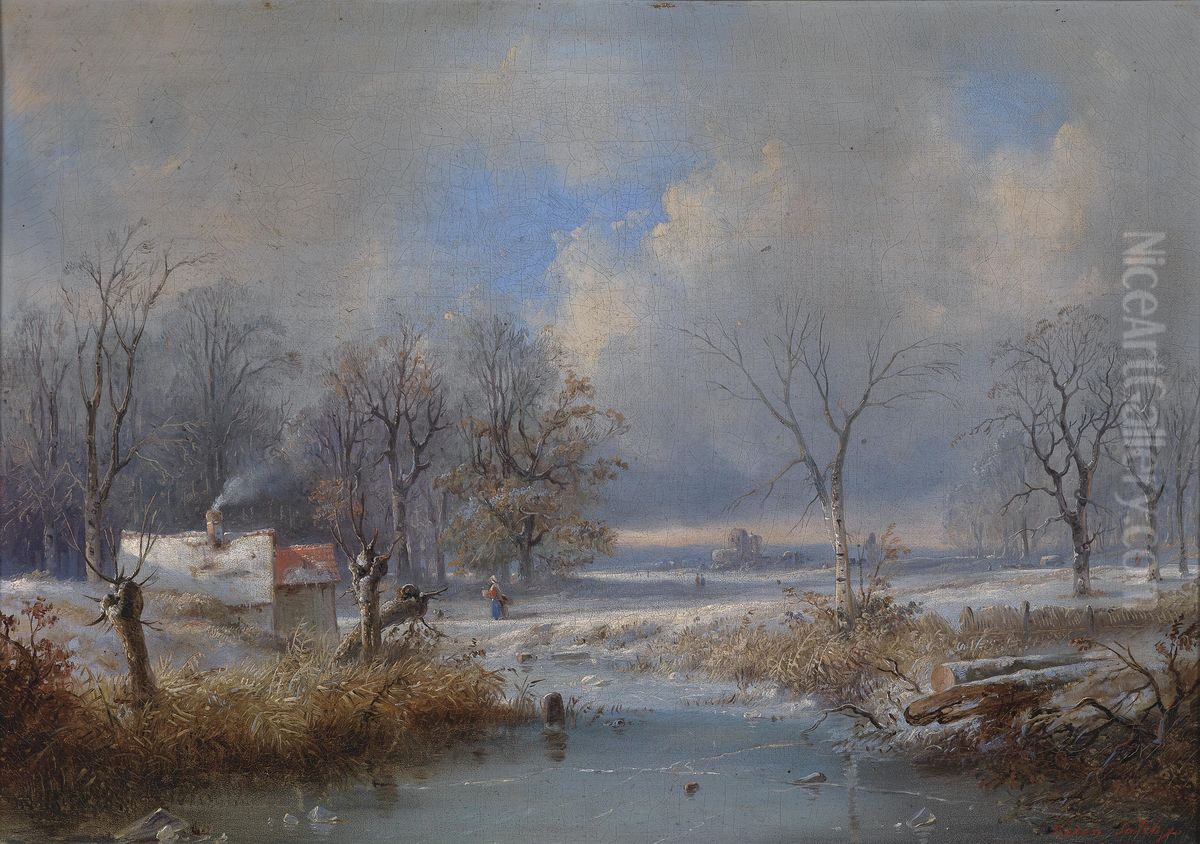 Winterlandschaft Oil Painting by Raden Saleh