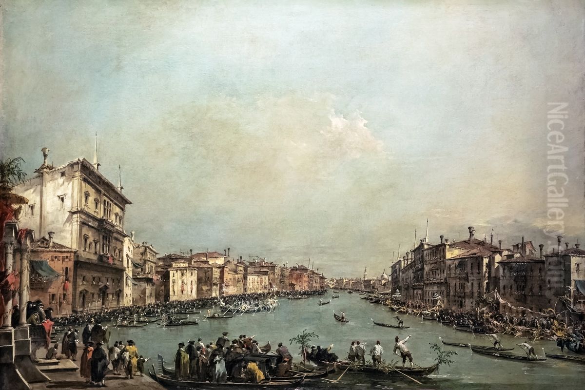 Regatta on the Grand Canal Oil Painting by Francesco Guardi
