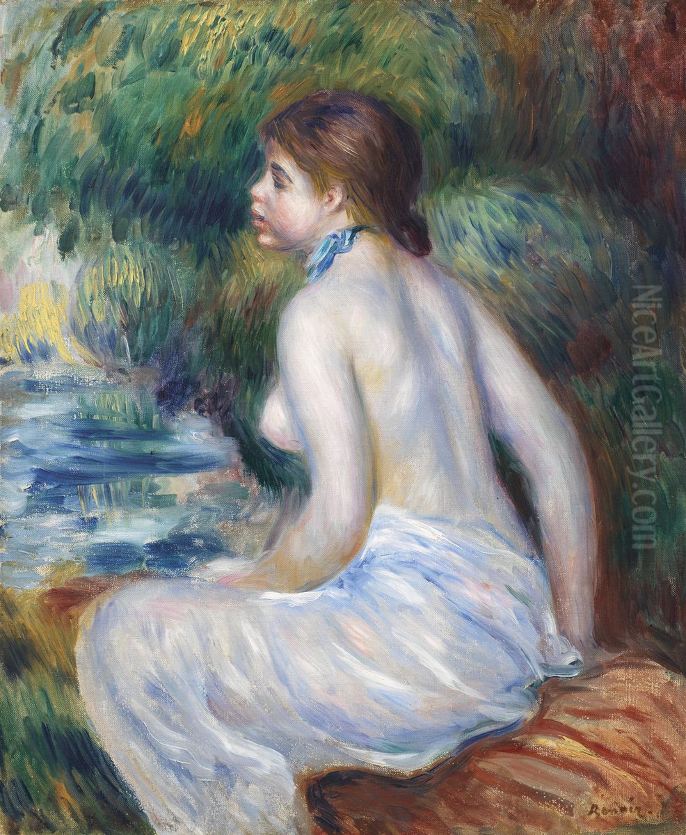 Baigneuse assise Oil Painting by Pierre Auguste Renoir