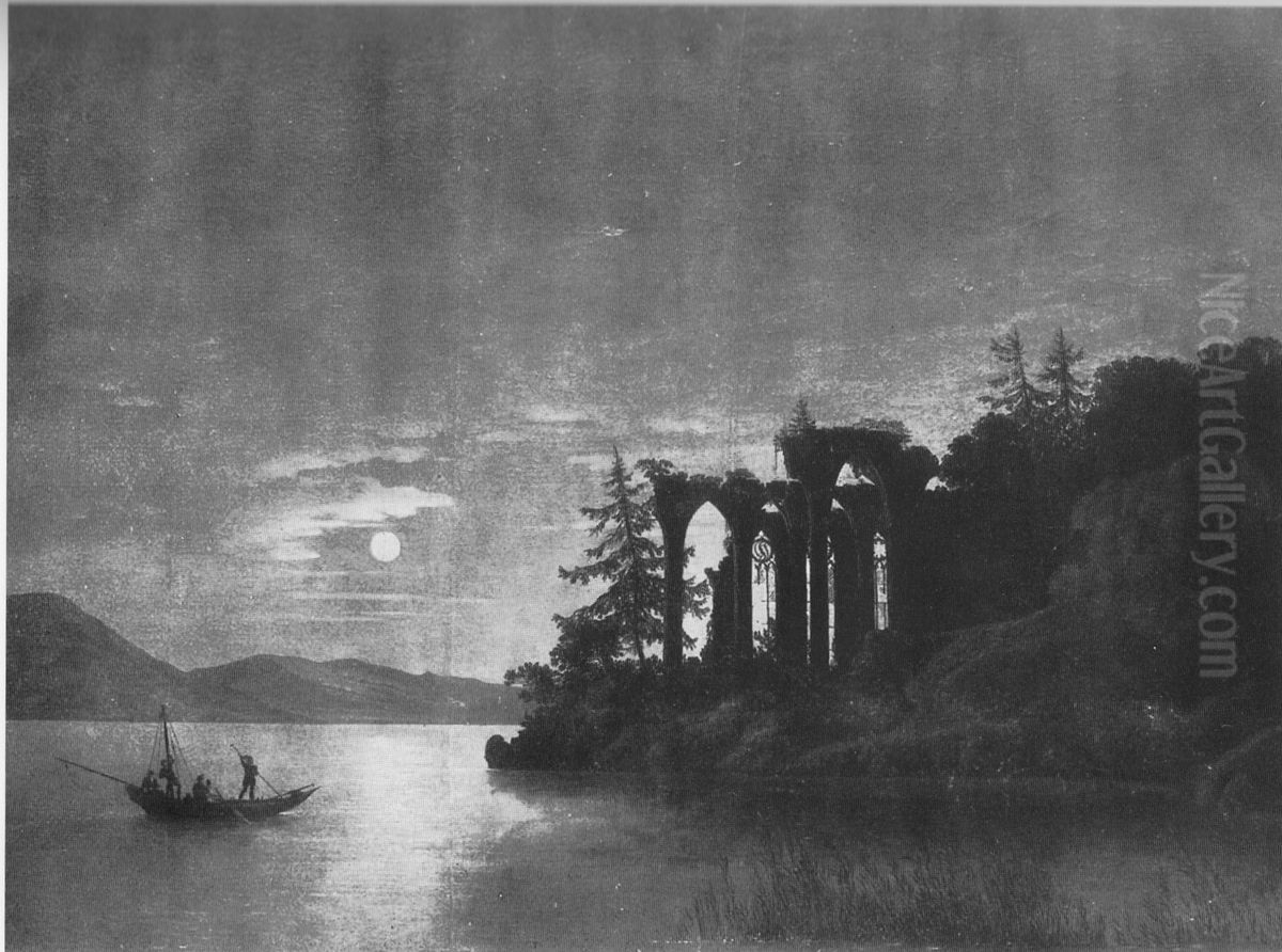 The Night Oil Painting by Karl Friedrich Schinkel