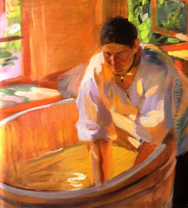 Washerwoman Oil Painting by Oleksandr Murashko