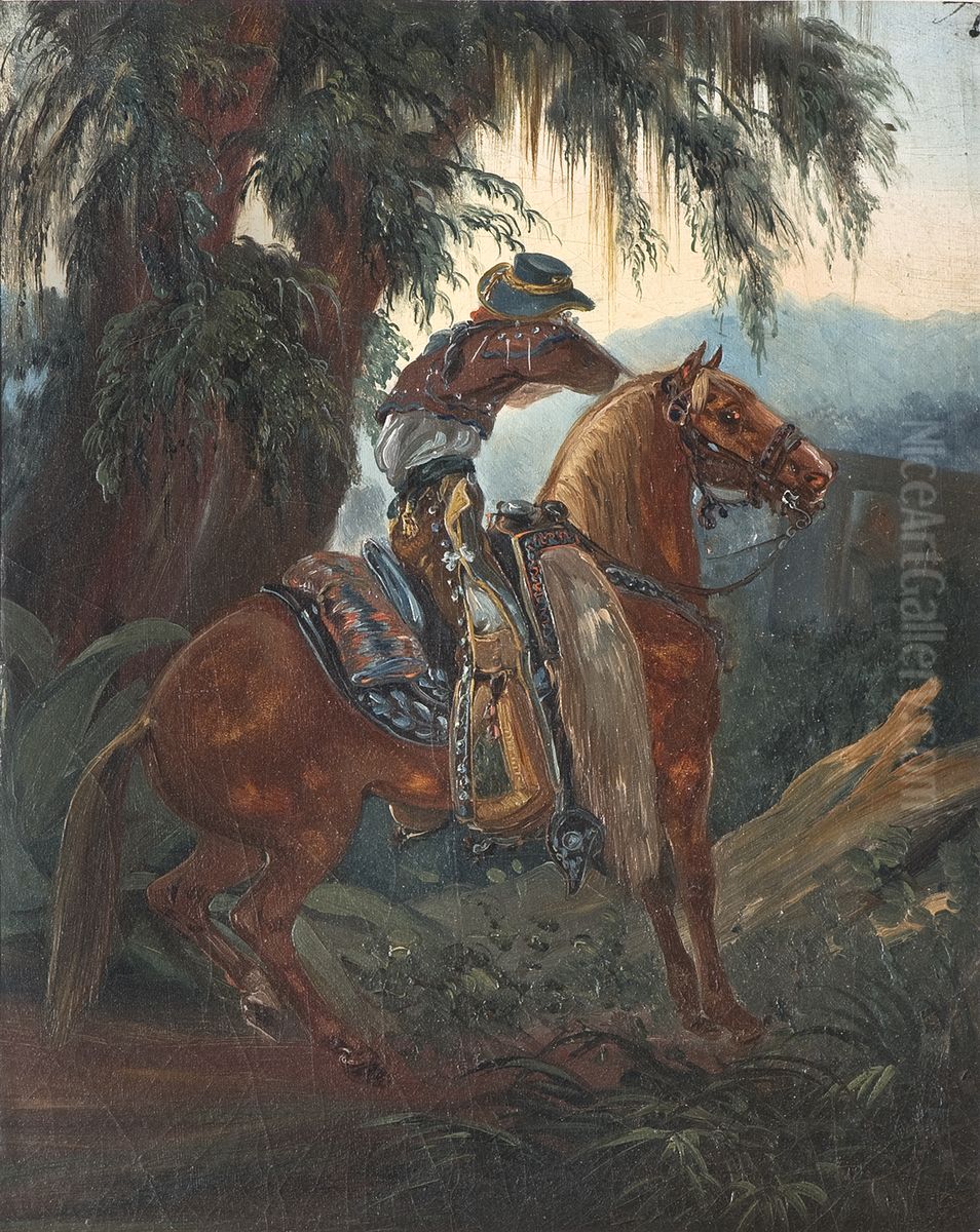 Salteador de diligencias Oil Painting by Johann Moritz Rugendas