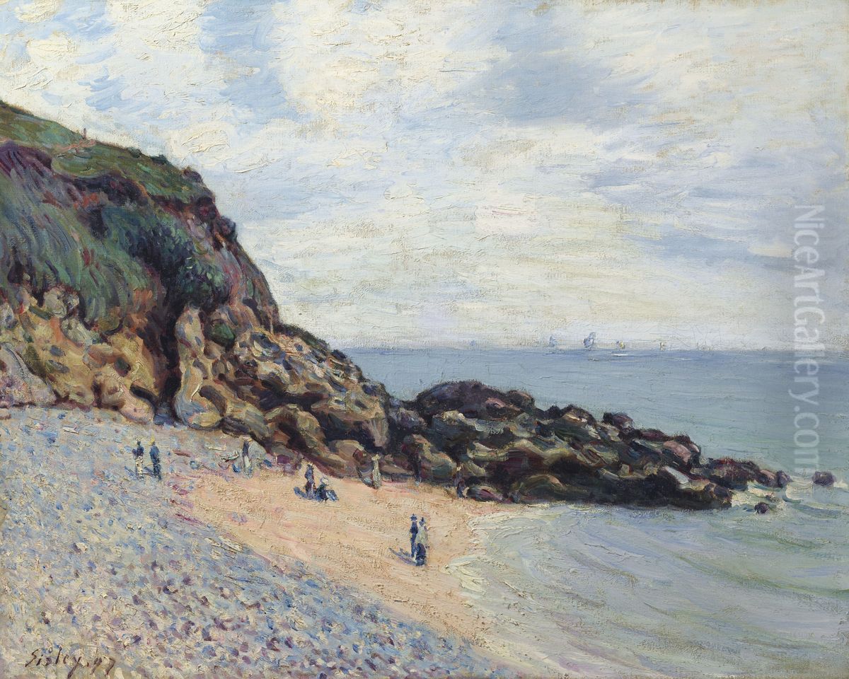 Langland Bay Oil Painting by Alfred Sisley
