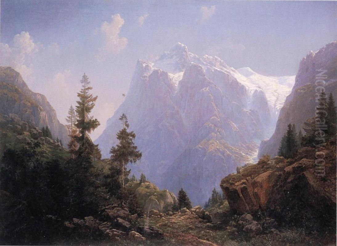 Alpine Landscape Oil Painting by Stanislaus von Kalckreuth