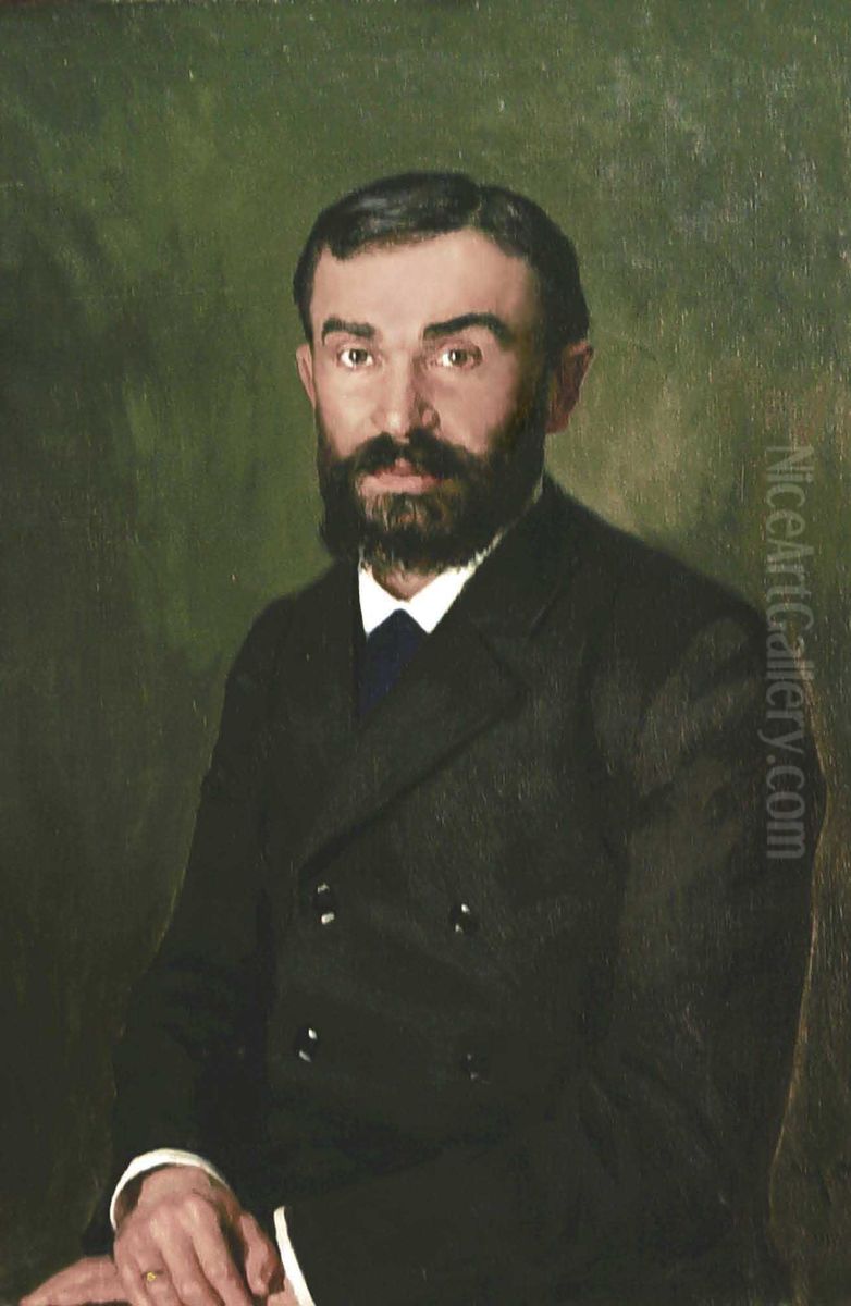Portrait of Ivan Tereshchenko Oil Painting by Nikolai Dmitriyevich Kuznetsov