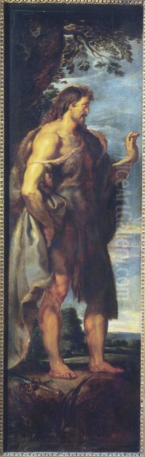 Saint John the Baptist Oil Painting by (studio of) Rubens, Peter Paul