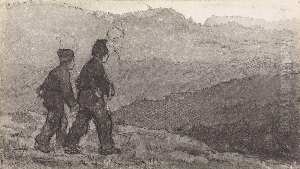 The Boys Oil Painting by Erik Werenskiold