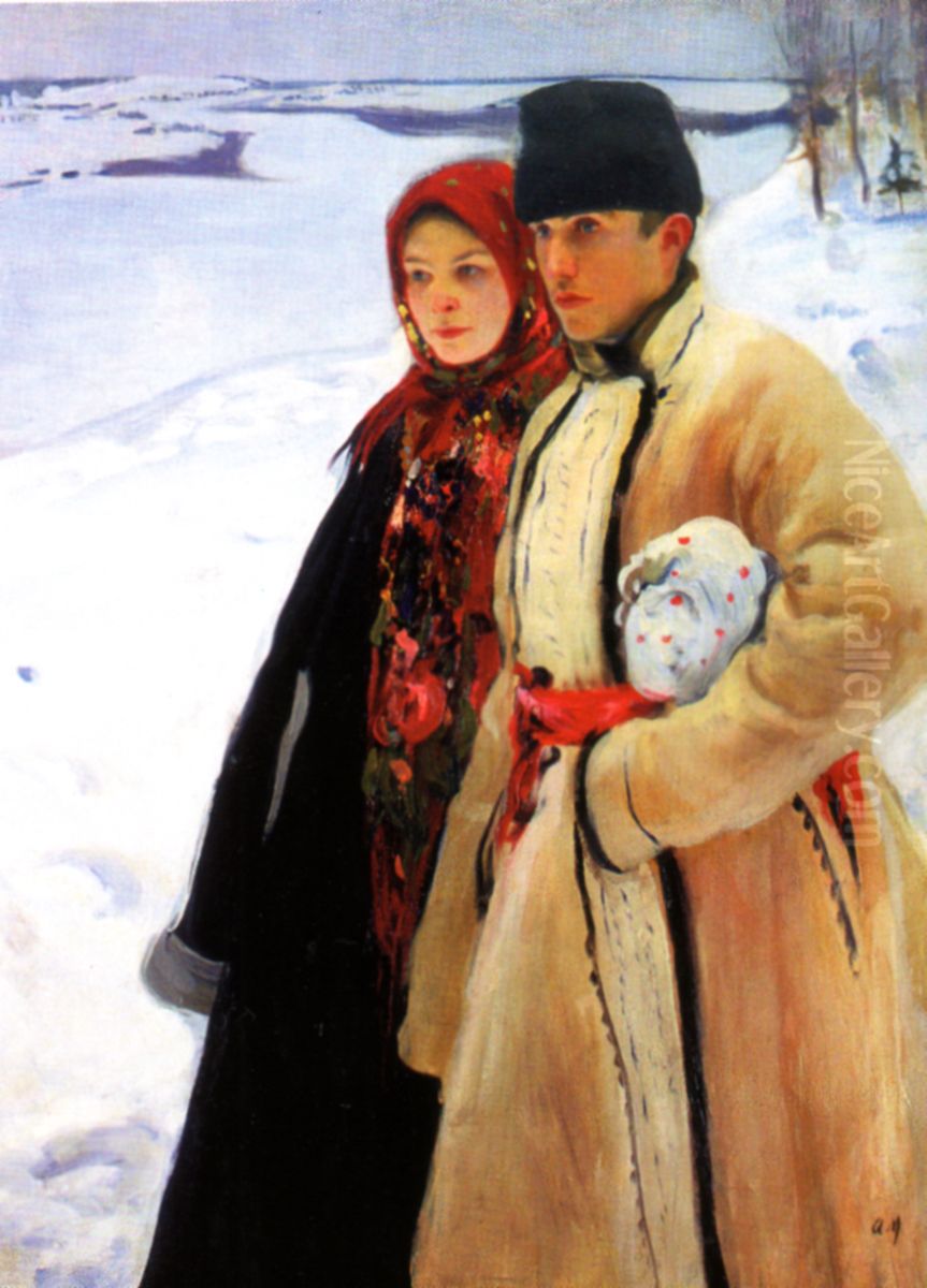 Winter Oil Painting by Oleksandr Murashko