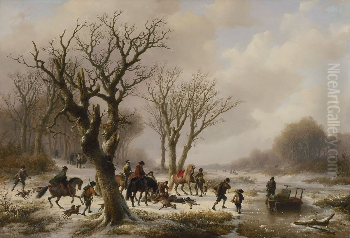 Na de Jacht Oil Painting by Eugene Verboeckhoven