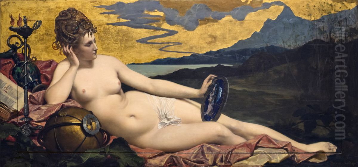 La Science Oil Painting by Hippolyte Berteaux