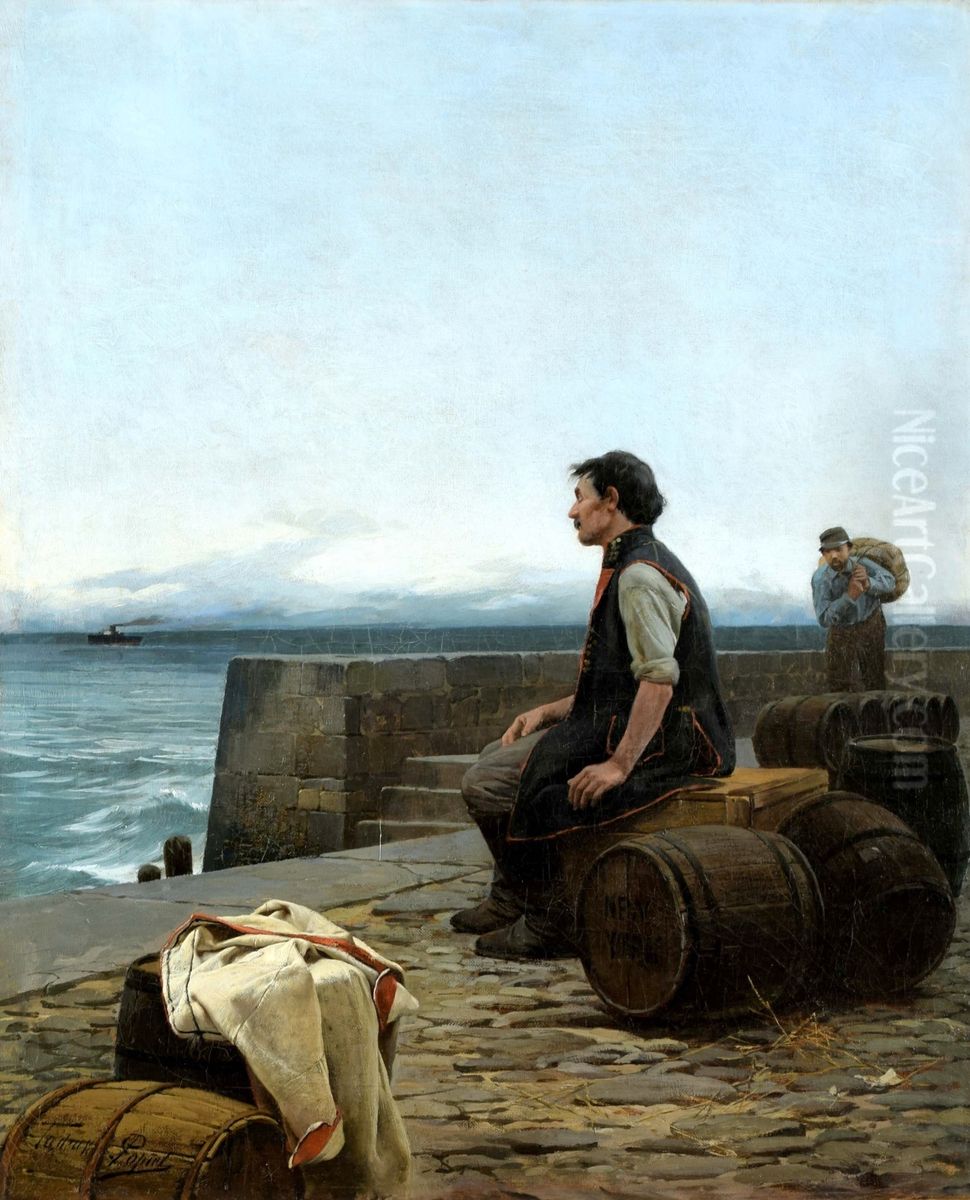 Tesknota za Ojczyzna Oil Painting by Tadeusz Popiel