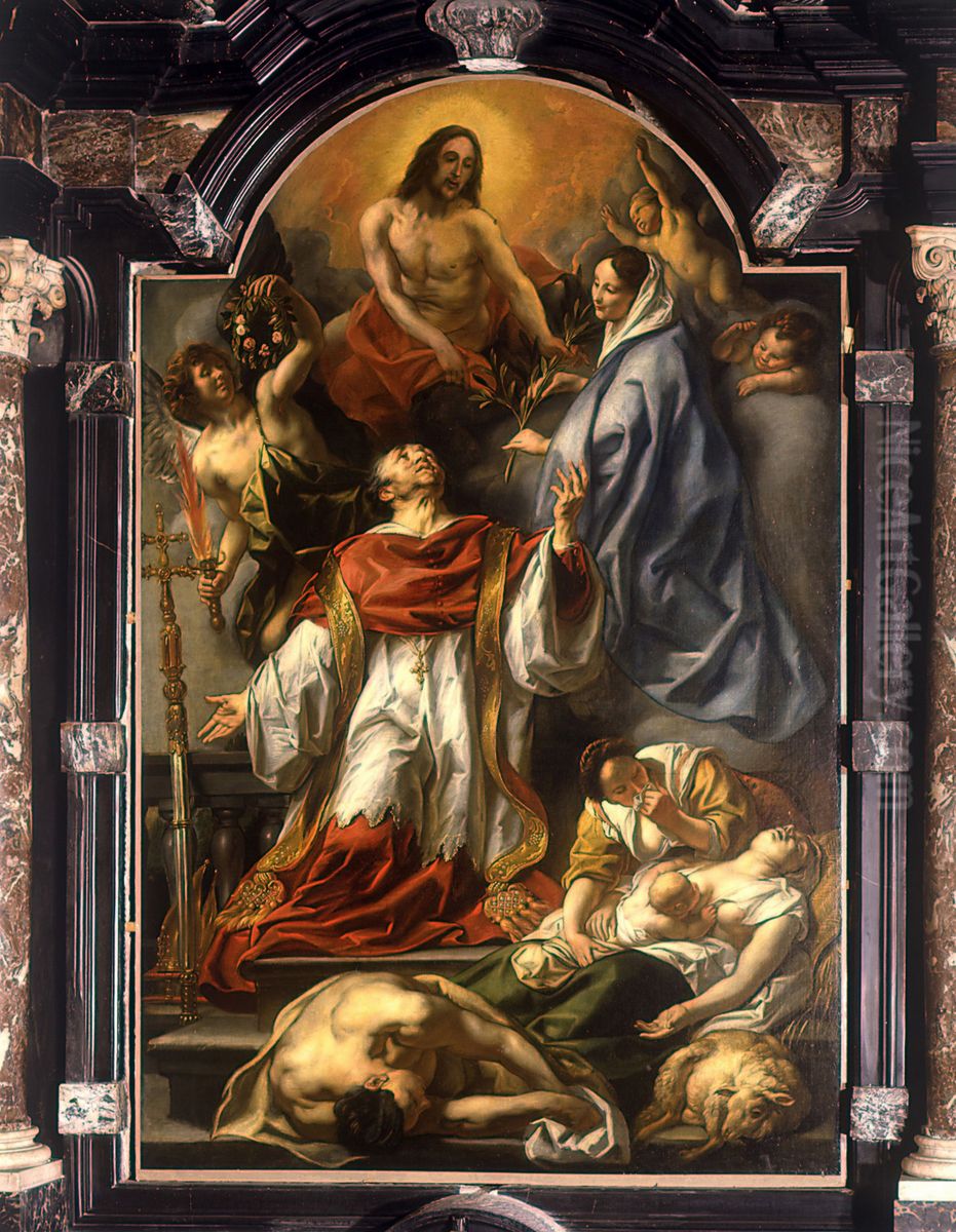 Carolus Borromeus interceding for the Plague Sufferers Oil Painting by Jacob Jordaens
