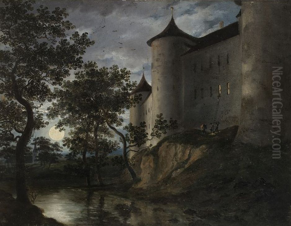 Der sachsische Prinzenraub(auch:Altenburger Prinzenraub). Oil Painting by Johann Christian Reinhart