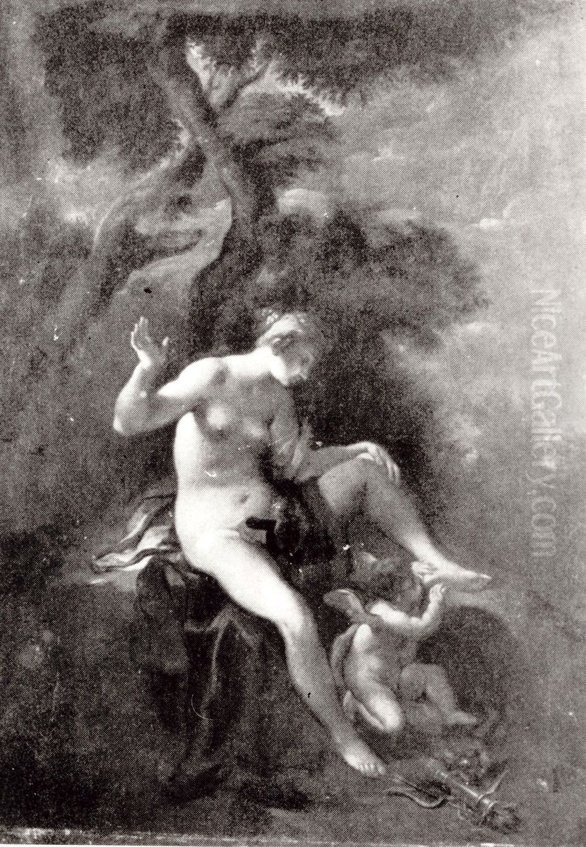 Wenus i kupidyn Oil Painting by Francesco Albani