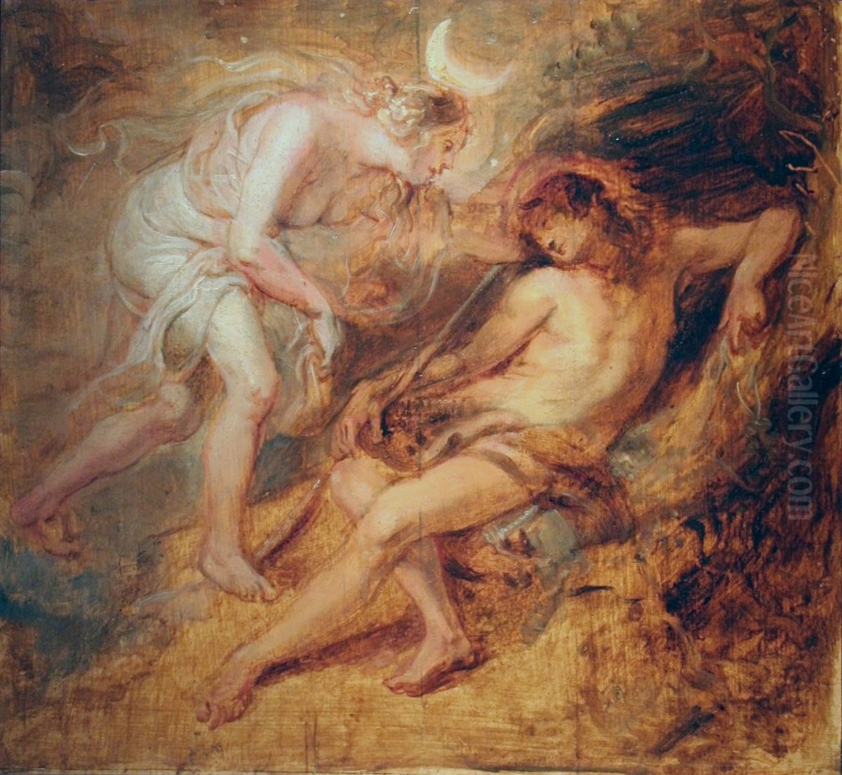 Diana and Endymion Oil Painting by (studio of) Rubens, Peter Paul