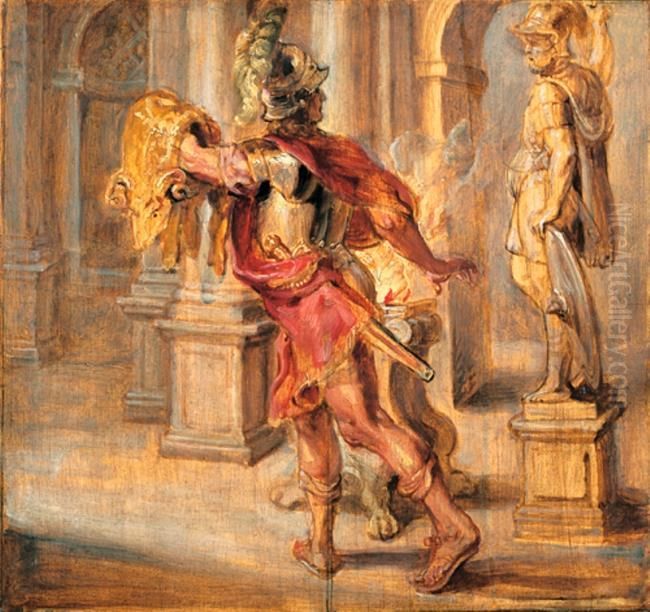 Jason and the golden fleece (Ovid, Metamorphoses, VII, 149-158) Oil Painting by (studio of) Rubens, Peter Paul