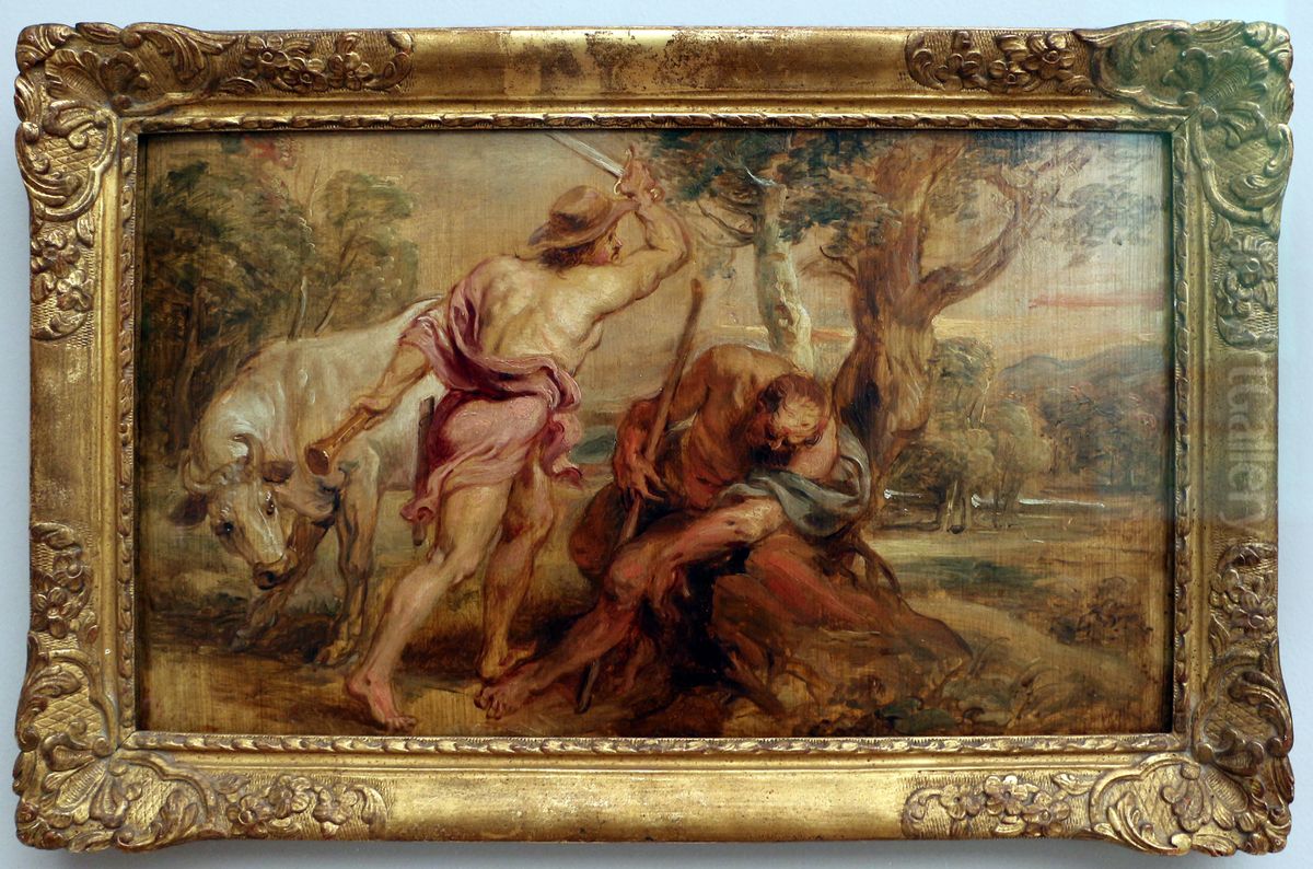 Mercury and Argus (sketch for the Torre de la Parada Oil Painting by (studio of) Rubens, Peter Paul