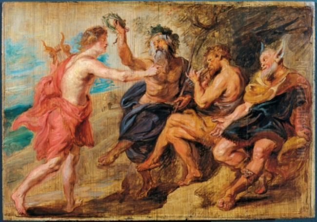 The judgement of Midas (Ovid, Metamorphoses, XI, 146-169) Oil Painting by (studio of) Rubens, Peter Paul