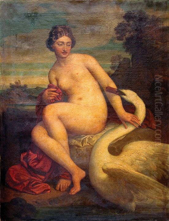 Leda hattyuval Oil Painting by unknown