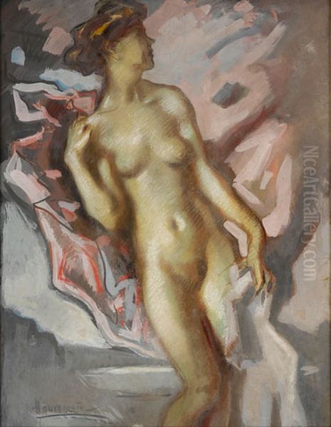Frauenakt. Oil Painting by Hugo von Habermann